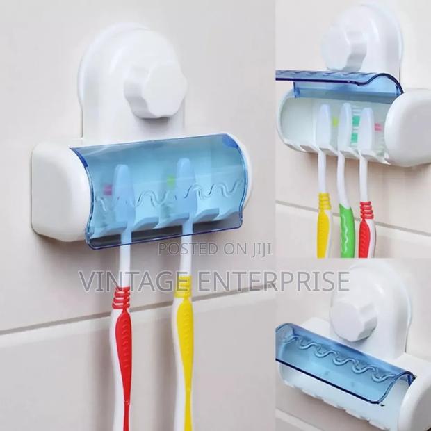 Transparent Suction Cup Toothbrush Holder