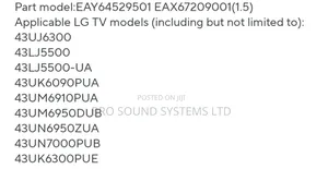 LG TV Power Supply Board