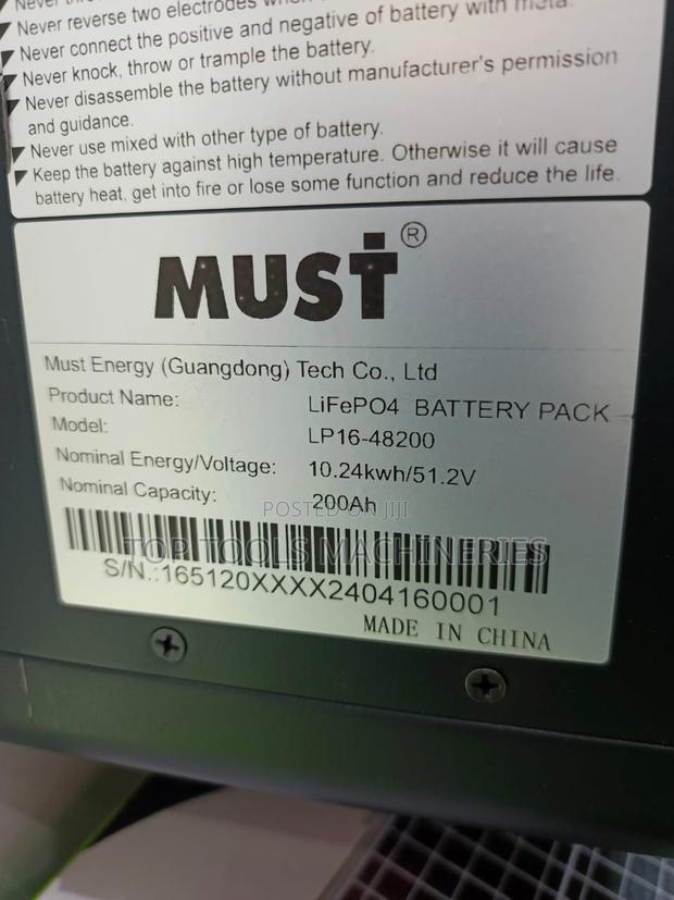 Must 10kw 48v Lithium Battery - thumbnail 3