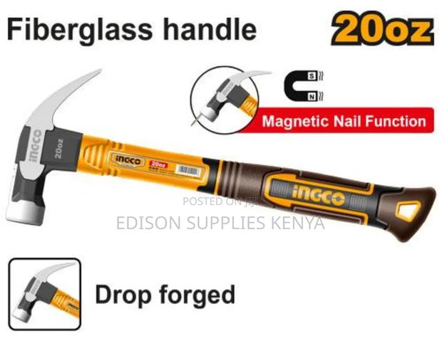 Claw Hammer INGCO 8oz / 20oz With Magnetic Nail Function - thumbnail 3