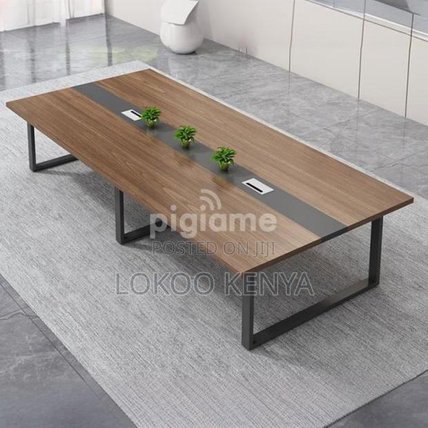 Boardroom Table: 2400mm Mahogany Boardroom Table - thumbnail 3