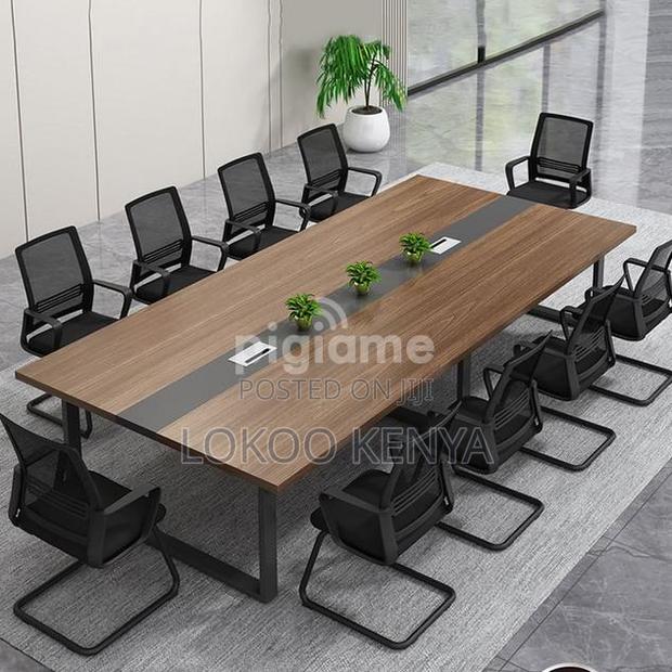 Boardroom Table: 2400mm Mahogany Boardroom Table - thumbnail 7