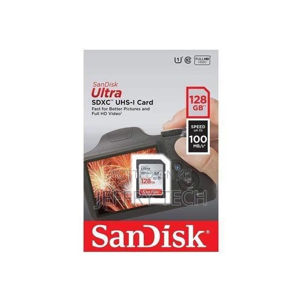 Sandisk 128gb Sd Card Ultra, High Speed Camera Card SDXC-UHS