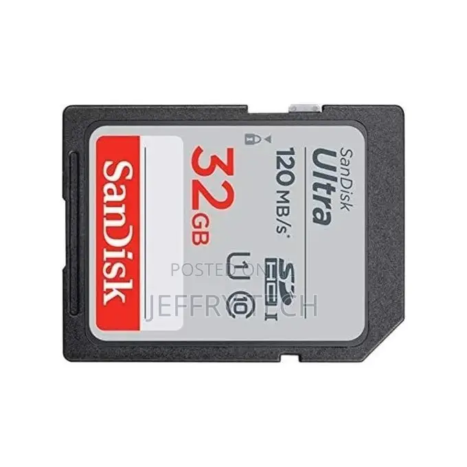 Sandisk 32GB Ultra SDHC UHS-I Memory Card - 120mb/S.