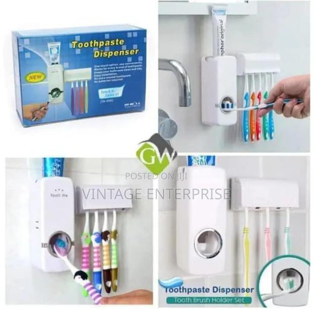 Toothpaste Dispenser and Toothbrush Holder - main view