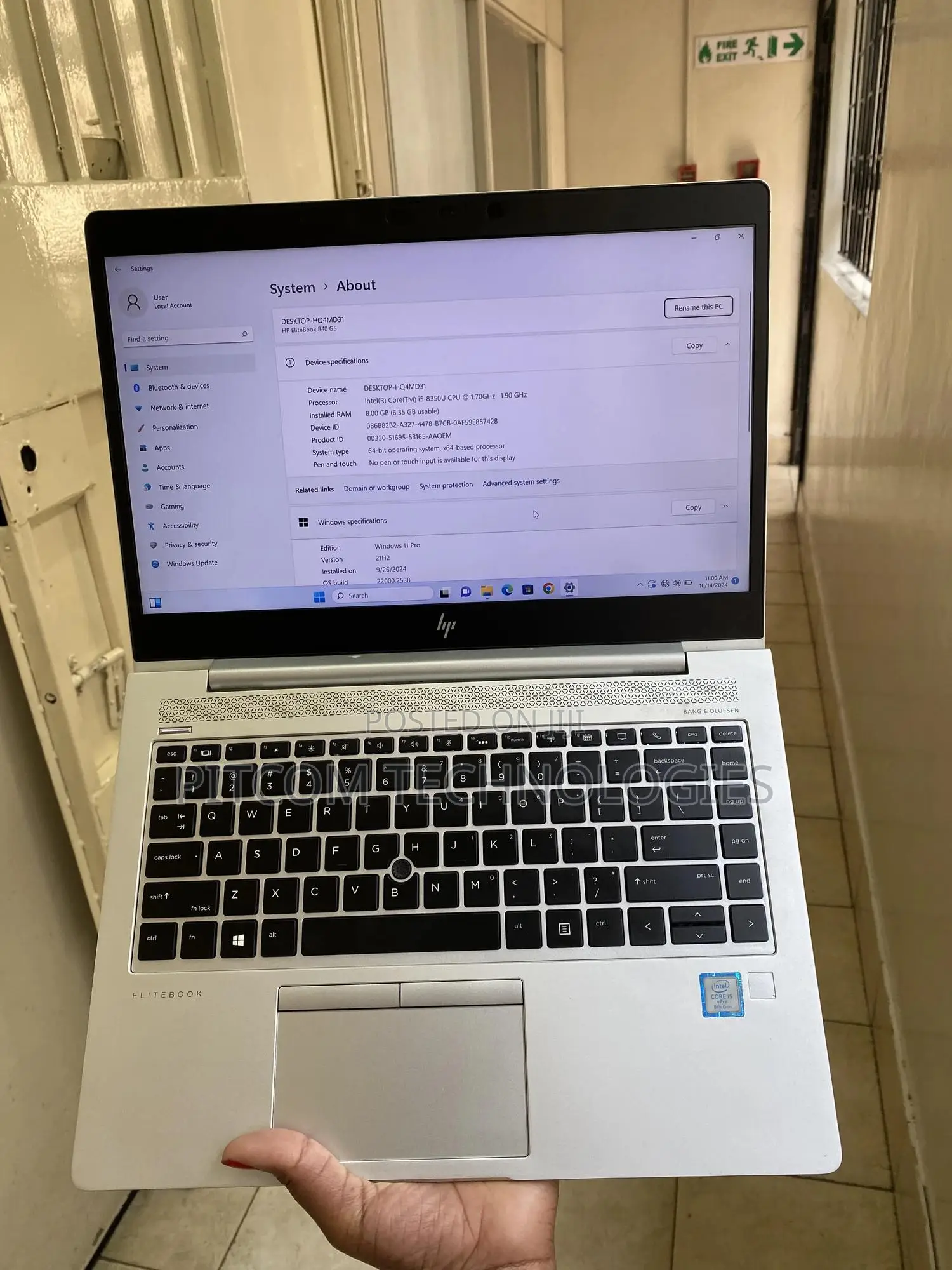 Laptop HP EliteBook 840 G5 8GB Intel Core i5 SSD 256GB