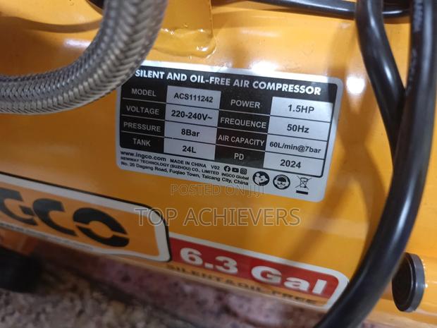 24ltrs Ingco Electric Air Compressor (Silent) - thumbnail 2