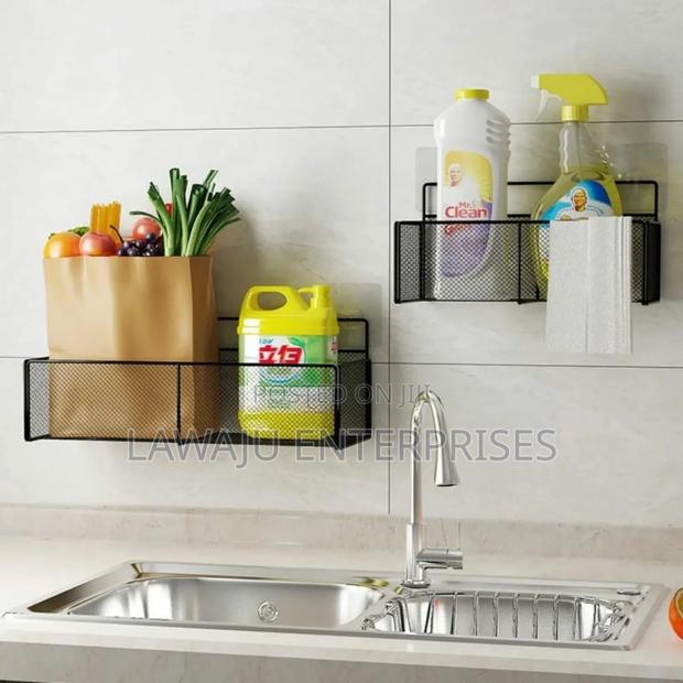 Black Medium Mesh Corner Shelf