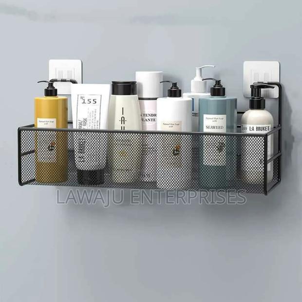 Black Mesh Corner Shelf