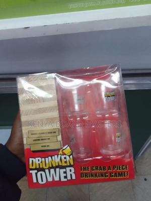 Drunken Tower, With 4 Tot Glasses. Drunken Tower - thumbnail 2