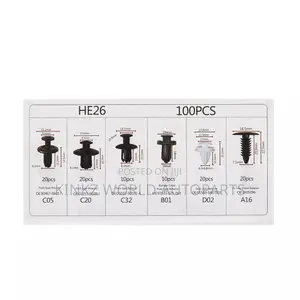 100PCS Car Body Plastic Auto Fasteners Push Trim Clips