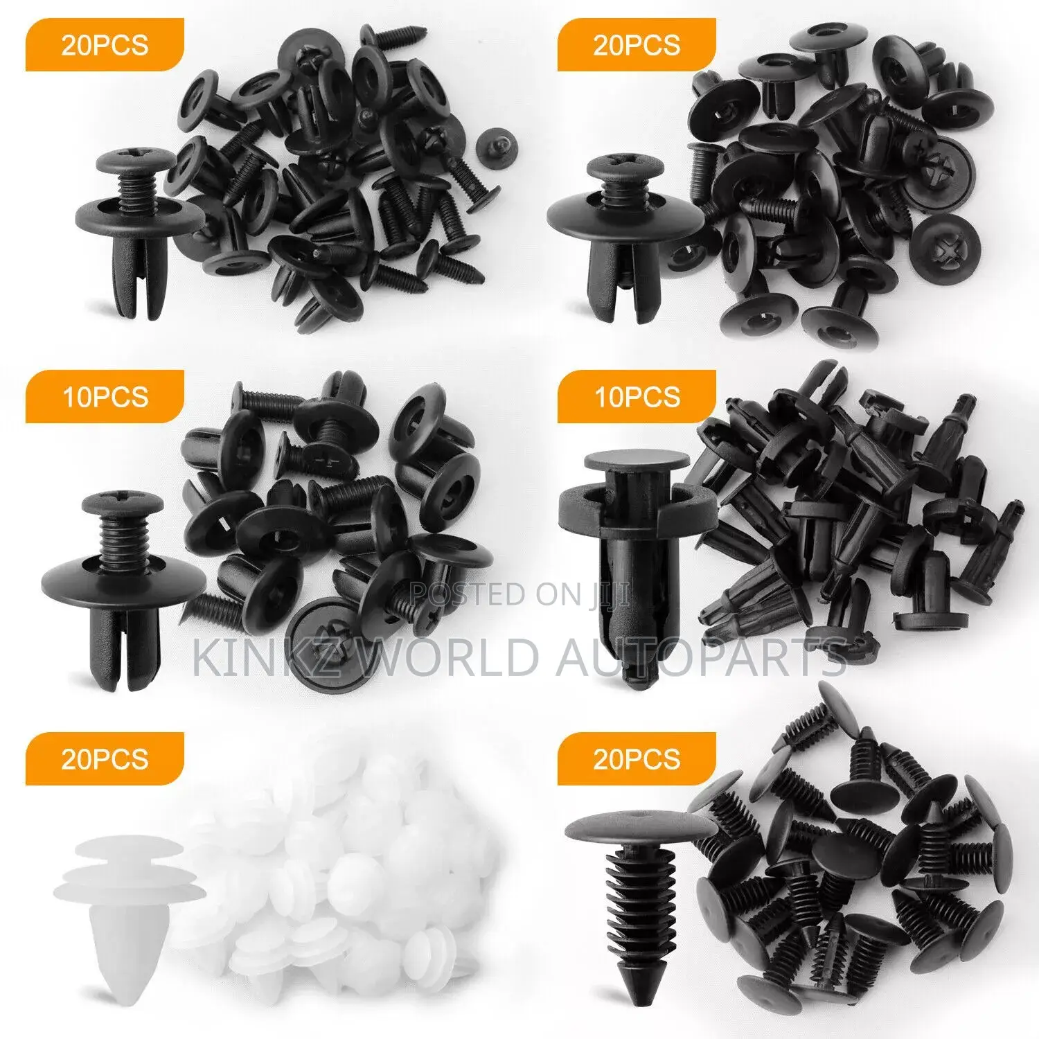 100PCS Car Body Plastic Auto Fasteners Push Trim Clips
