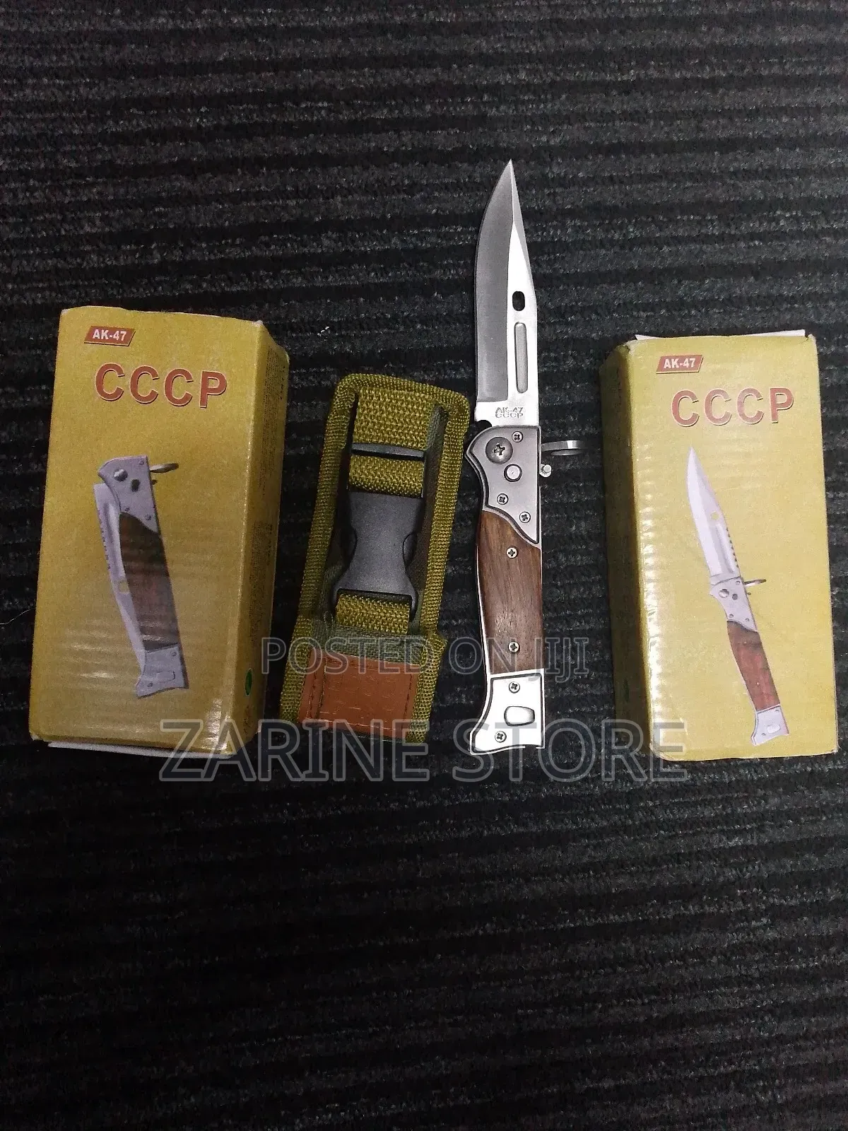 Wooden Handle Knife, Foldable Portable Sharp Knife Ak47