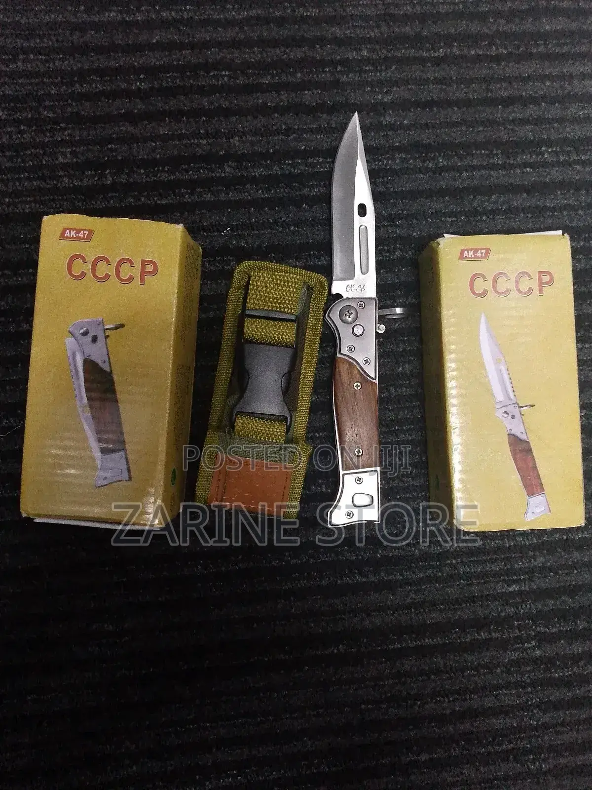 Wooden Handle Knife, Foldable Portable Sharp Knife Ak47