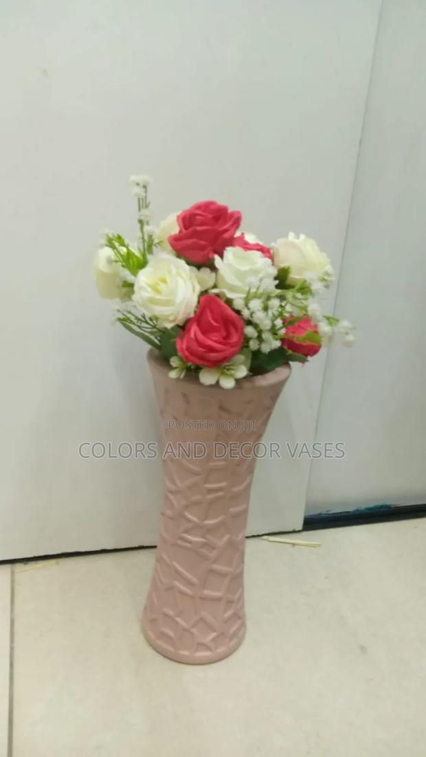 Plastic Vase and Flowers in Stock