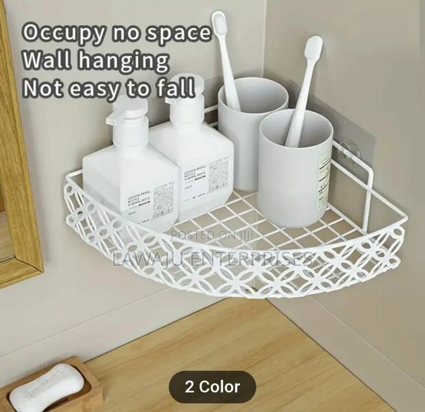 White Single Corner Rack