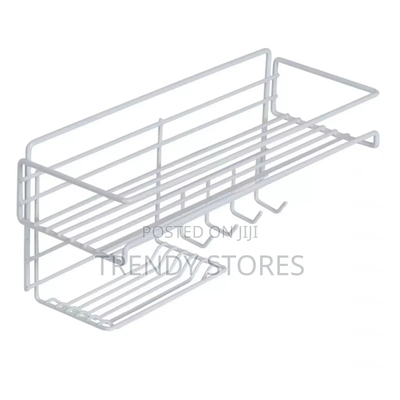 White Bathroom Rack With Hooks