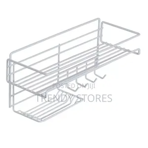 White Bathroom Rack With Hooks