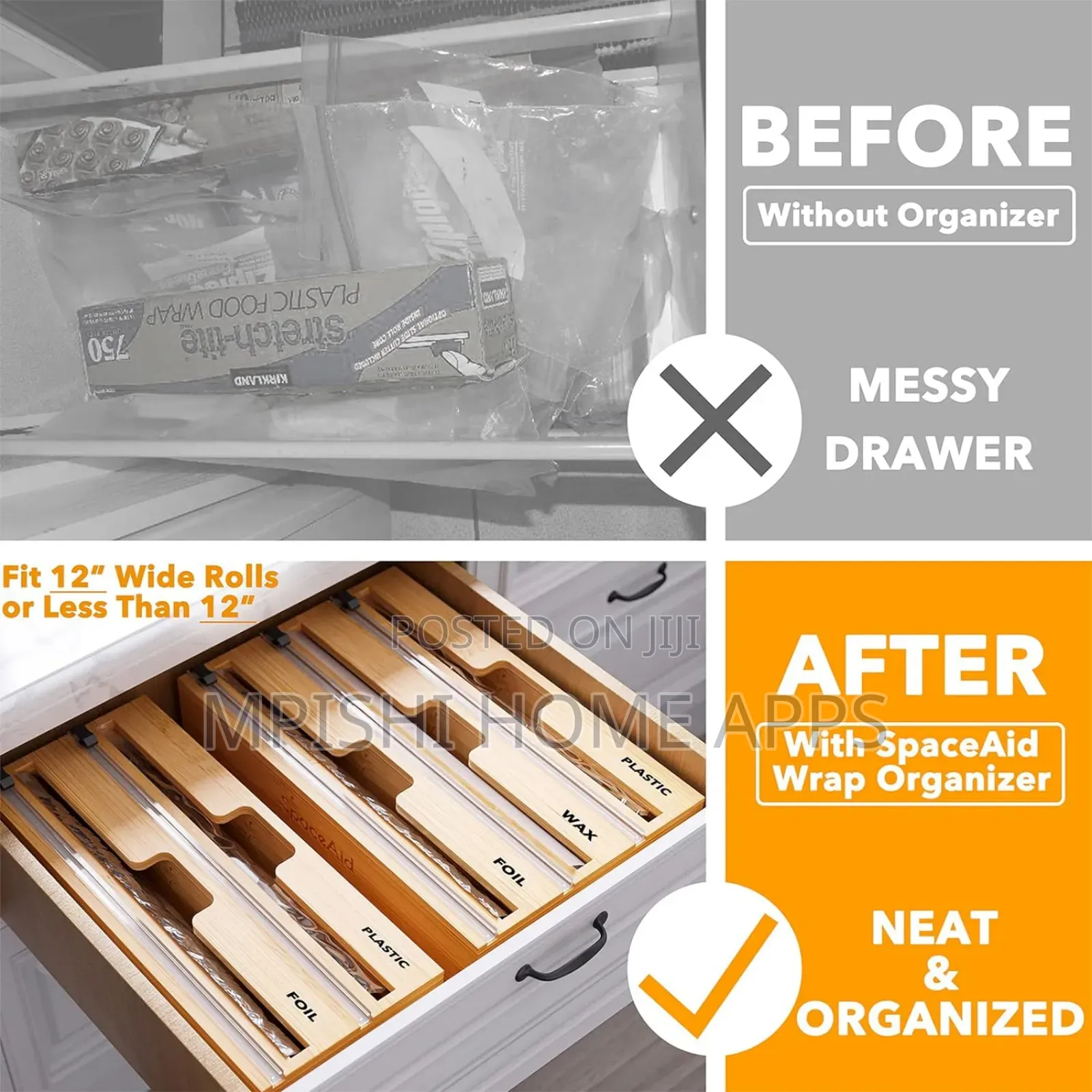 3 in 1 Wrap Organizer With Cutter and Labels