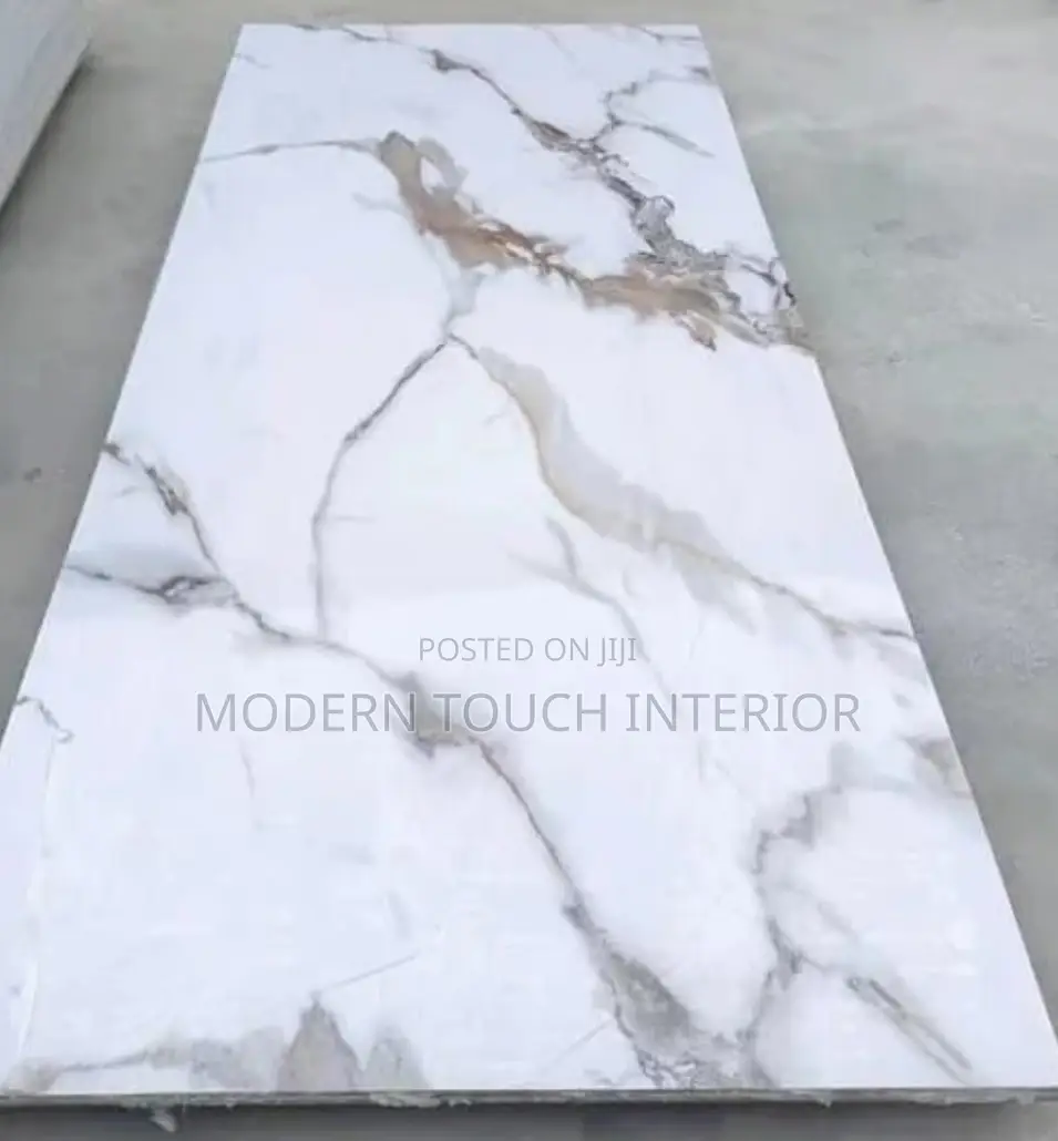 White Glossy UV Marble Sheet