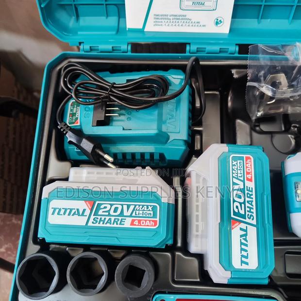 Cordless Impact Wrench Total 500nm 20V 4.0ah Batteries 2pcs - thumbnail 3