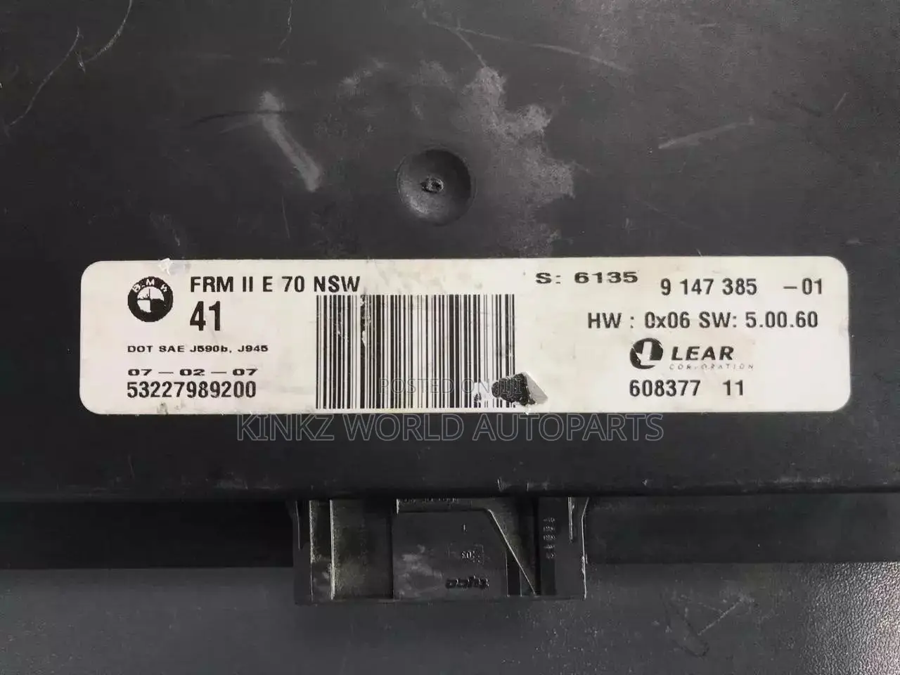 BMW X5 E70 Footwell Light Module Control Unit Ecu FRM Ii NSW