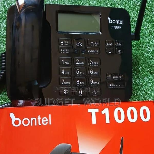 Desktop Telephone, Dual Sim- Black Landline Phone