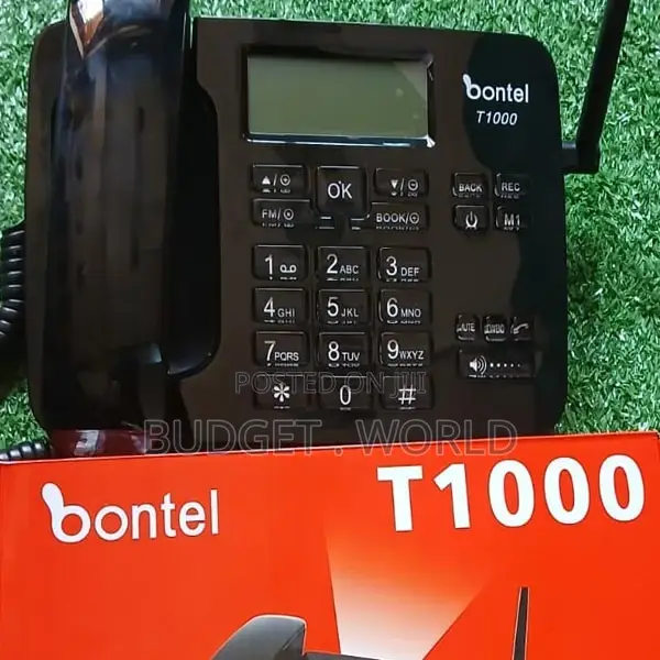 Desktop Telephone, Dual Sim- Black Landline Phone