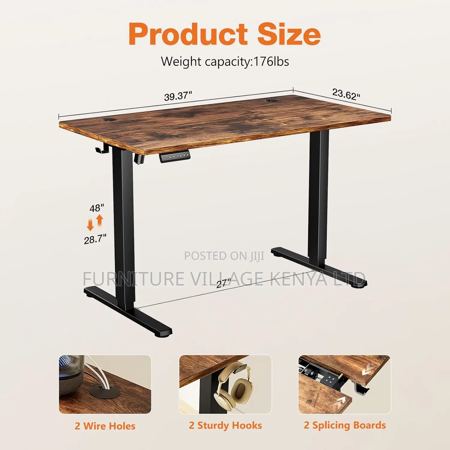 Electric Sit Stand Up Desk for Home Office 140CM