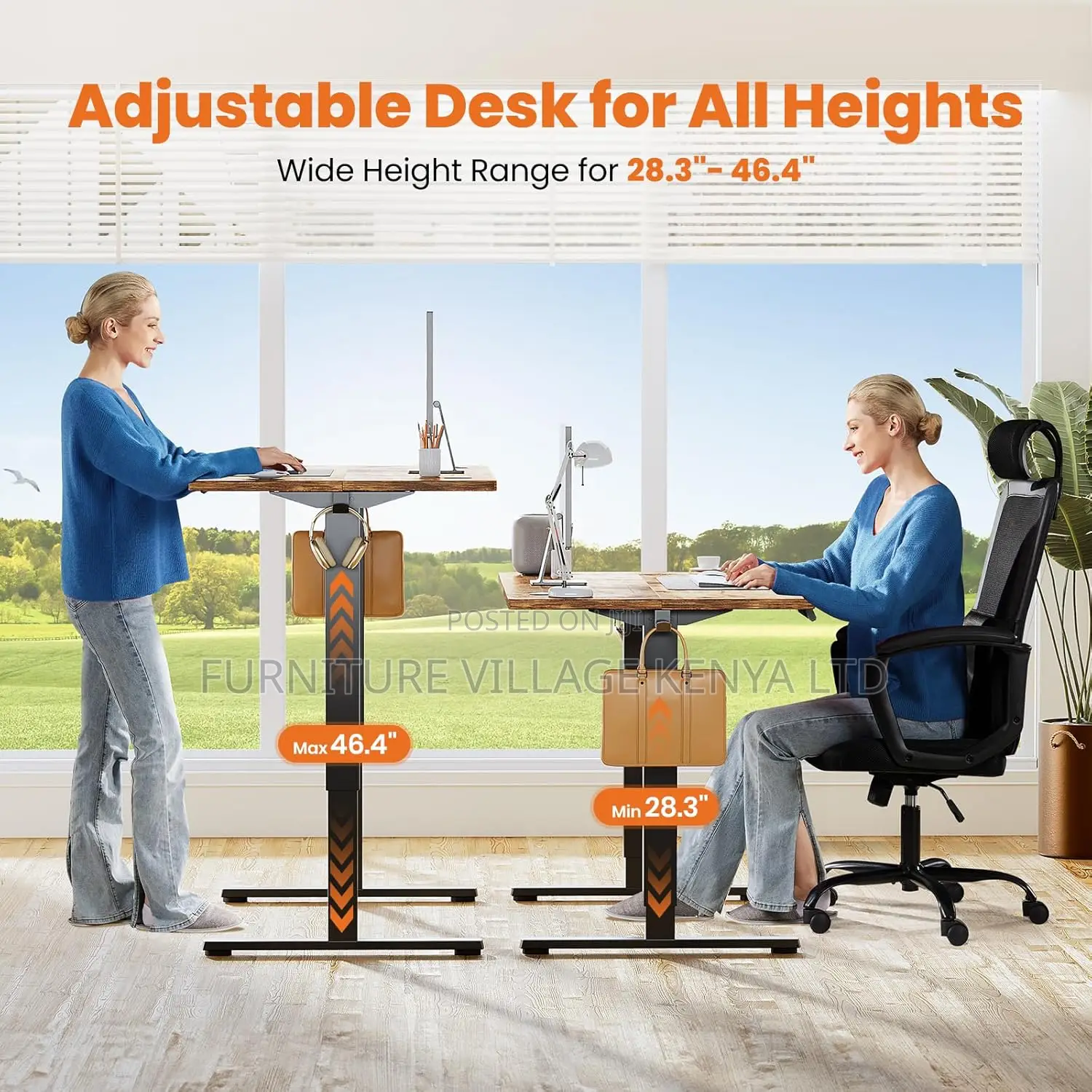 Electric Sit Stand Up Desk for Home Office 140CM