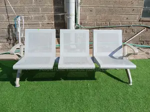 3-Link Metallic Non-Padded Office Reception Bench
