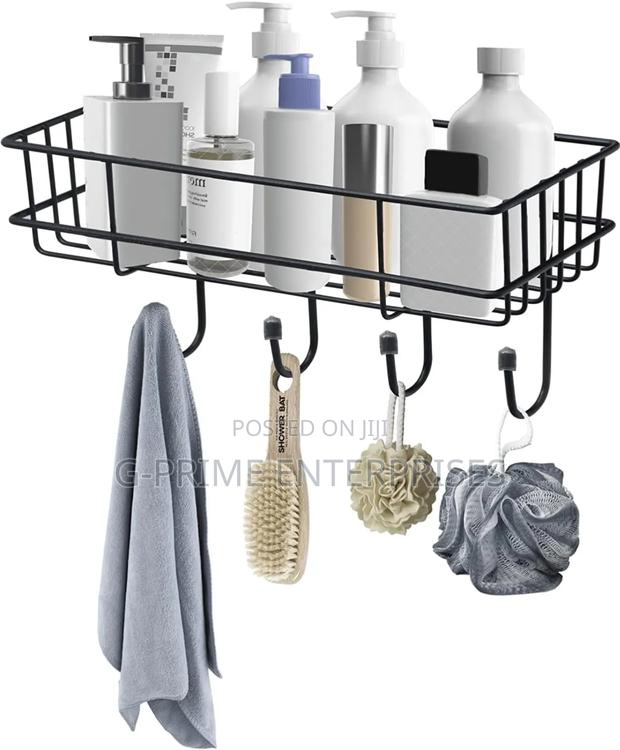 Bathroom Shelf With Hooks - thumbnail 2