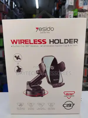 Yesido C197 15w Fast Charging Car Holder 2 in 1 Suction Cup