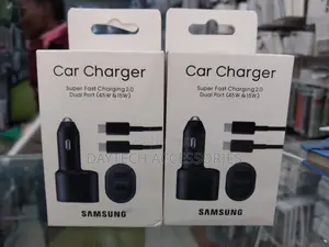 Samsung Super Fast Dual Car Charger Adapter 45w + 15w