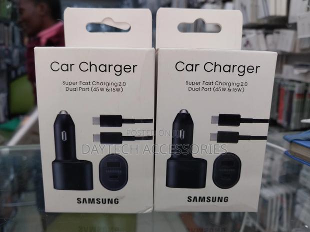 Samsung Super Fast Dual Car Charger Adapter 45w + 15w