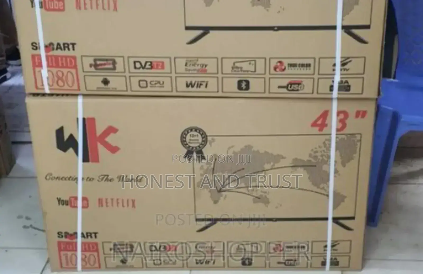 Brand New Wk Smart TV Frameless With Bluetooth