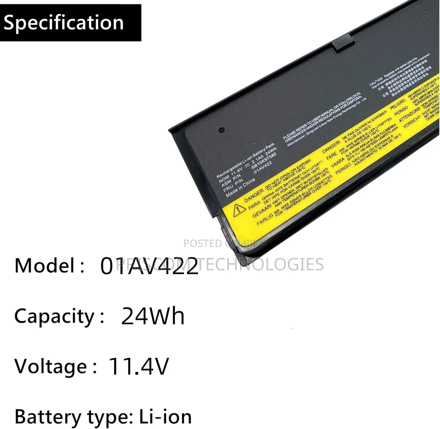 Laptop Battery for Lenovo Thinkpad T470 T570 P51S A475 T480