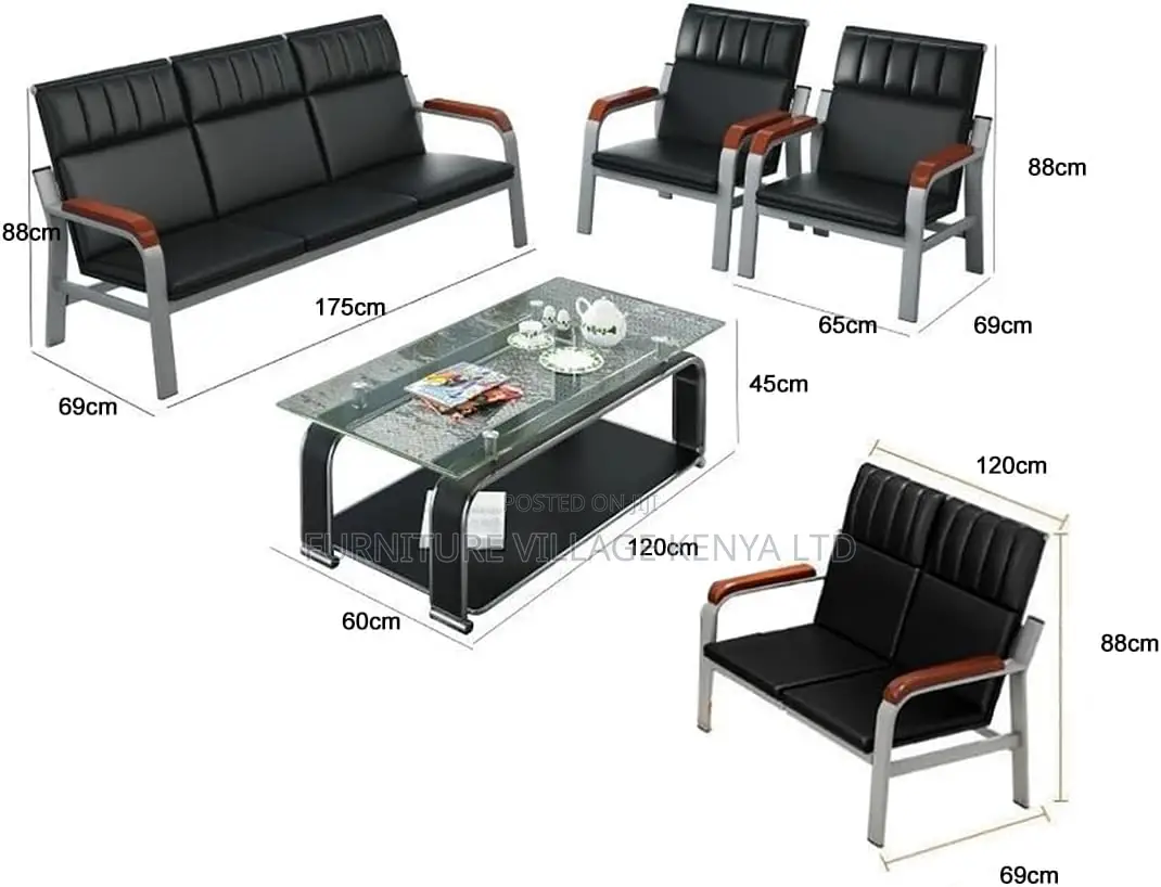Waiting Room Chair- 5 Seater Executive Office Sofa
