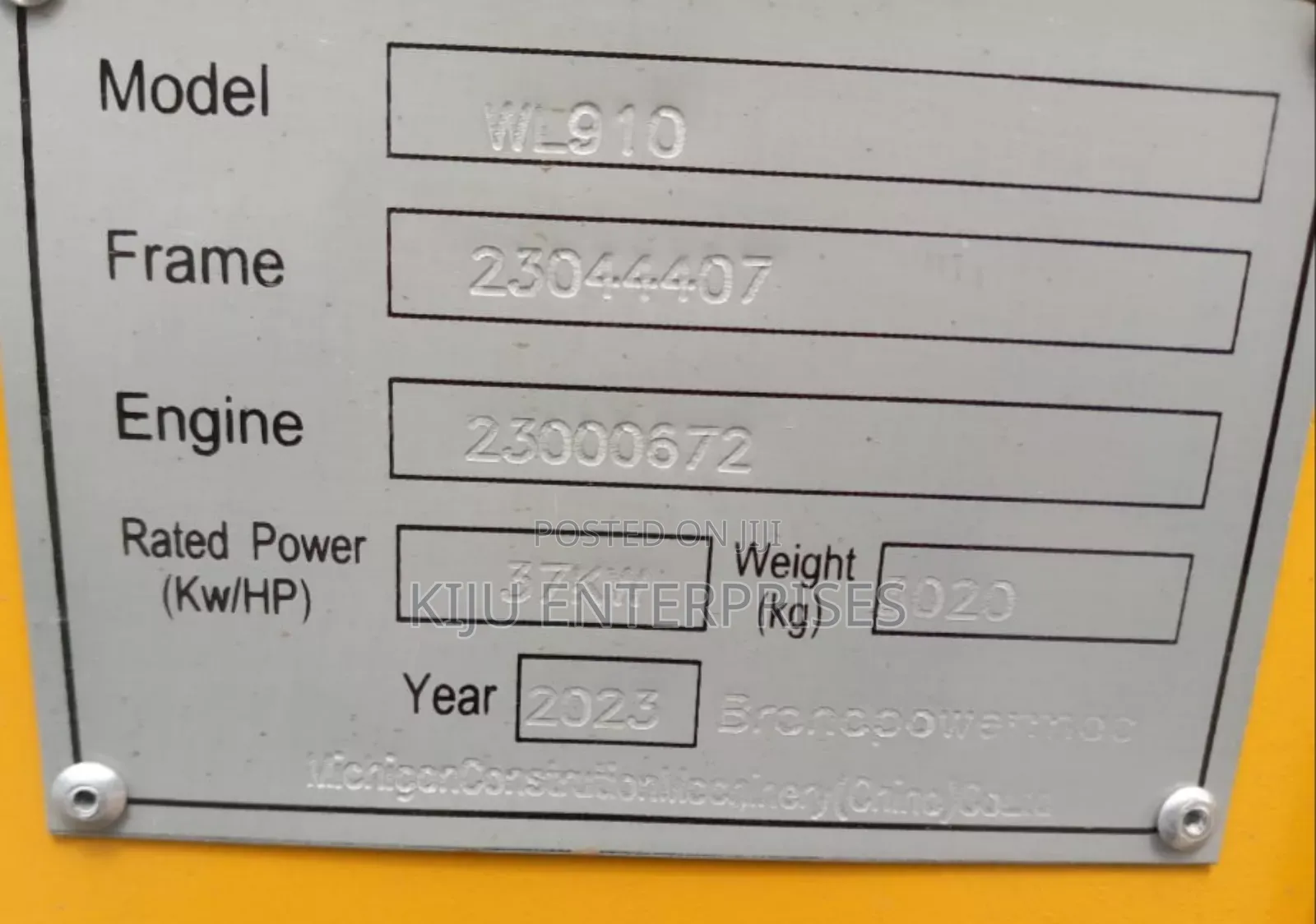 Wl910 Wheel Loader Machines Construction