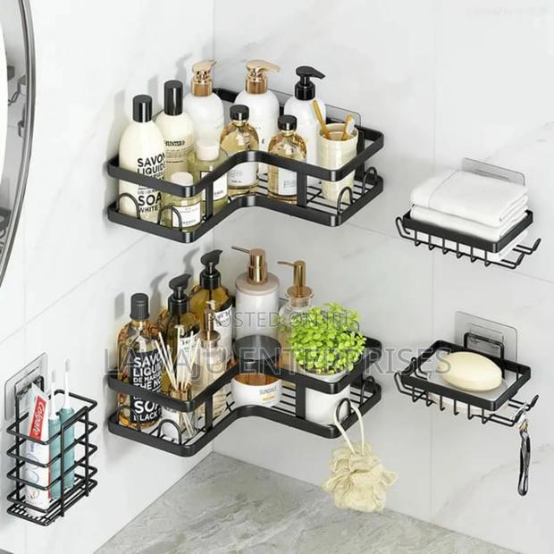 5pc Corner Bathroom Storage Shelf