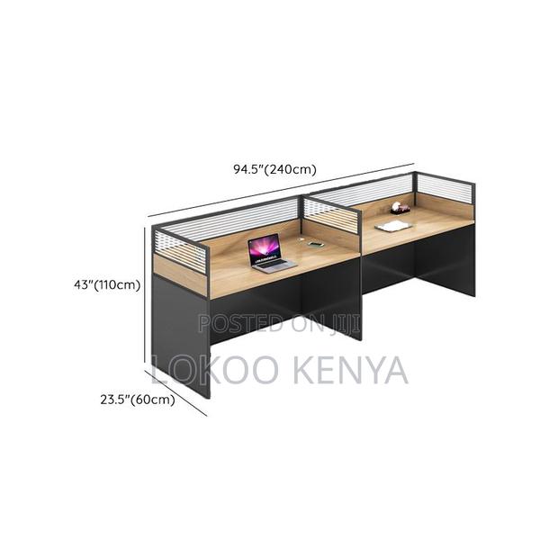 Executive Desk: 2-Way Straight Modular Office Workstation - thumbnail 3