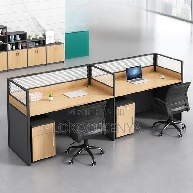 Executive Desk: 2-Way Straight Modular Office Workstation - thumbnail 2