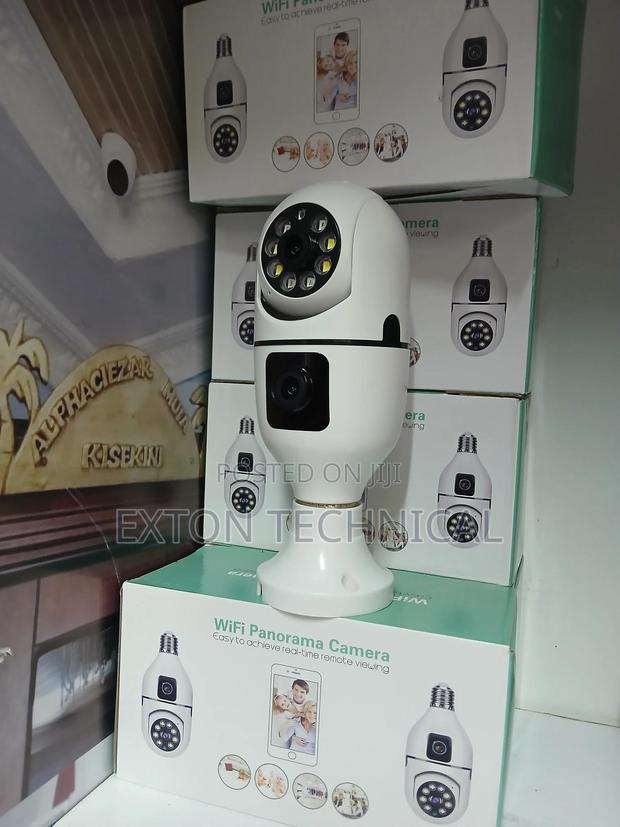 360° Rotating Dual Lens Wifi PTZ Camera Bulb