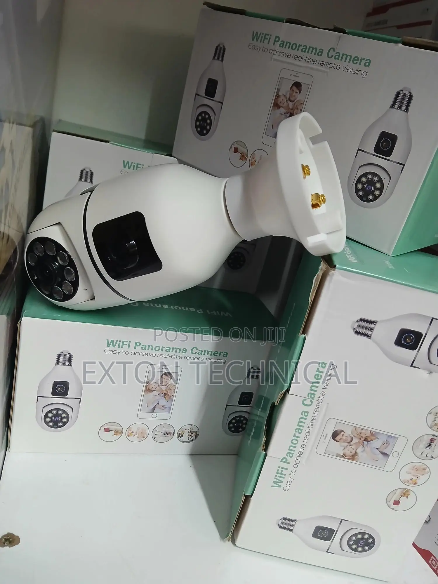PTZ Bulb Camera 1080P Auto Rotating Wifi CCTV