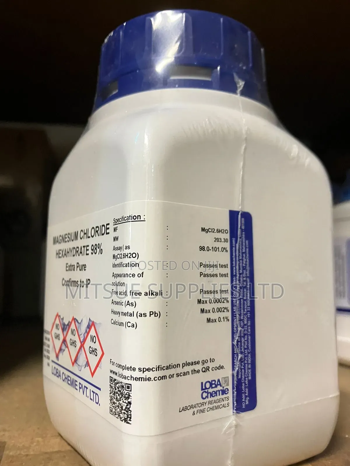 Magnesium Chloride Hexahydrate 98% Extra Pure 500G