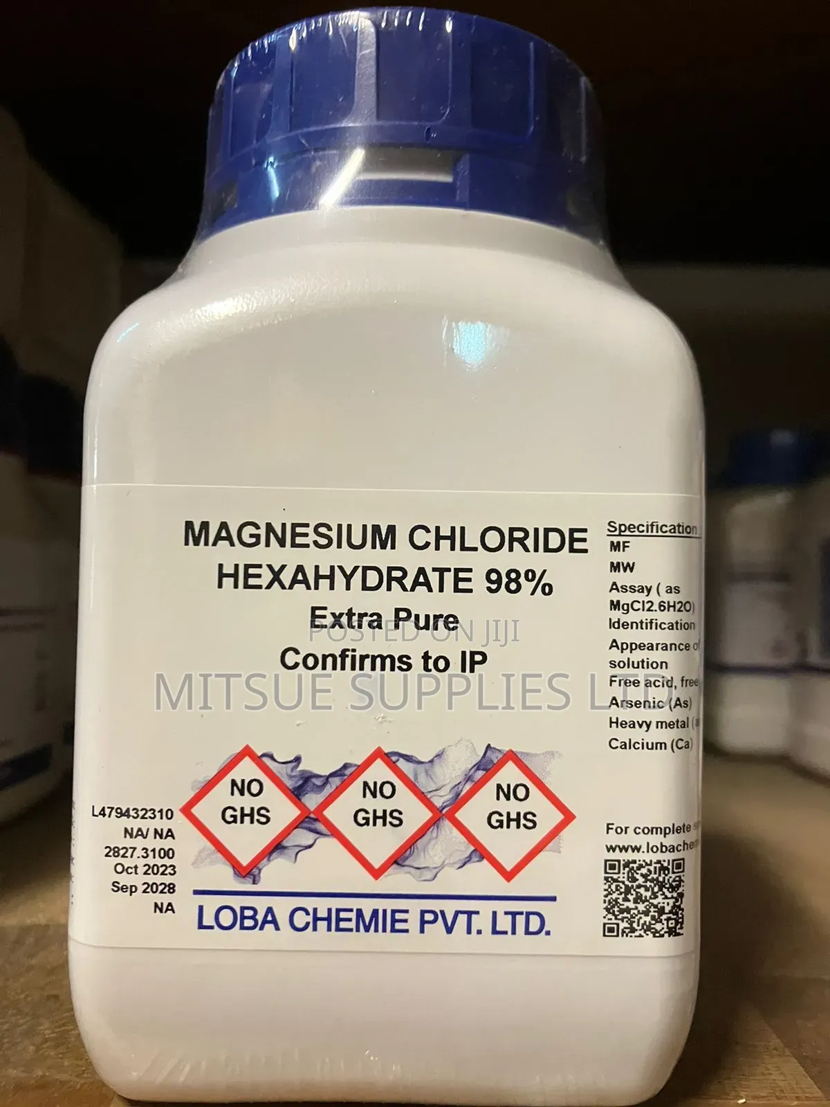 Magnesium Chloride Hexahydrate 98% Extra Pure 500G