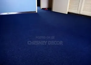 Navy Blue Wall to Wall Carpet for Office and Home Spaces