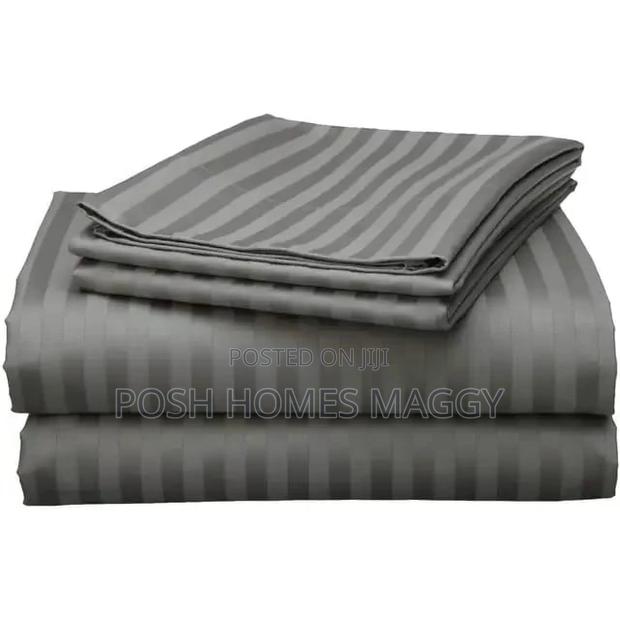 Grey Stripped Bedsheets - main view
