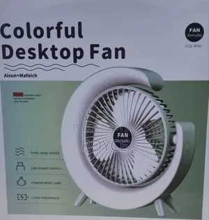 Colorful Desktop Fan With Light