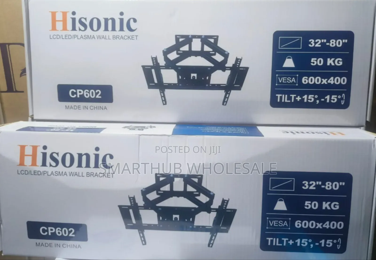 Heavy Duty Double Arm Swivel Tilting Fixed Wall Mount Tv